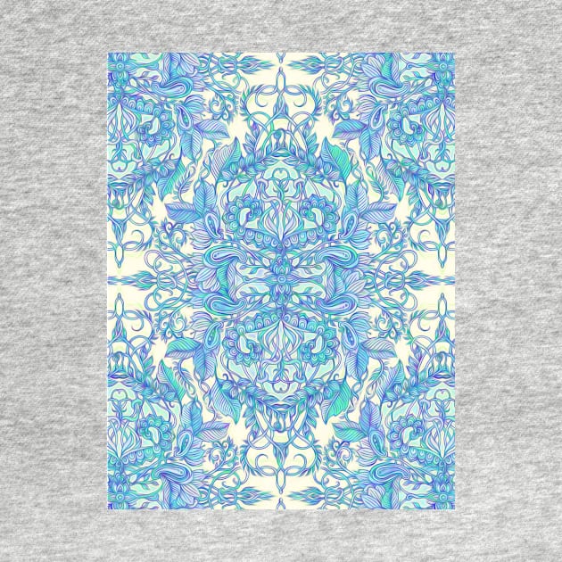 Lilac, Mint & Aqua Art Nouveau Pattern by micklyn